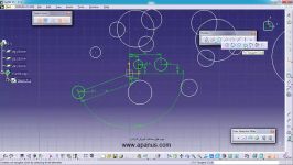 آموزش کتیا Catia  دستور ایجاد یک دایره سه مماس Three tangent circle