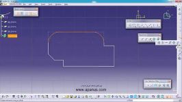 آموزش کتیا Catia  دستورایجاد آفست offset در محیط اسکچ sketcher