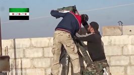 هدف قرار دادن سنگر نیروهای داعش توسط نیروهای ارتش ازاد
