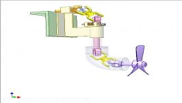 Azimuth thruster with universal joints