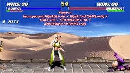 UMK3 MK3  Sonya Blade Move List