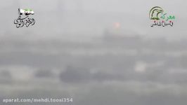 حمله به یک تانکر سوخت در شمال حماه موشک ضد زره تاو