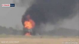 انهدام 2خودرو نظامی تروریست ها بمب کنار جاده ای درعا