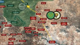 نقشه پیشروی ارتش سوریه نیروهای مقاومت در شمال حماه
