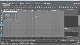 آموزش کار ابزارهای مدلسازی منحنی مایا maya NURBS curve tools