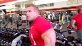 Jay Cutler Arms Workout At Golds Gym With Dwayne The Rock John