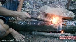 Primitive Technology Water powered hammer Monjolo