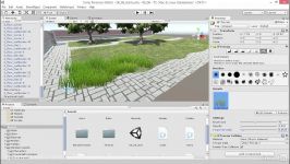 آموزش یونیتی نحوه قرار دادن سبزه درخت روی زمین Unity trees grasses