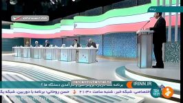 جدال لفظی جهانگیری قالیباف در برنامه زنده مناظره انتخاباتی برخوردهای گازانبری مشکل حل نمی شود