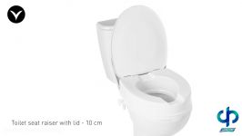 Toilet seat raiser with lid  10 cm