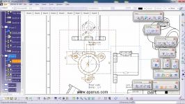 آموزش کتیا Catia  موقعیت اندازه گذاری analysis dimensions positions در محیط نقشه کشی Drafting