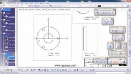 آموزش کتیا Catia  دستور offset section cut without cylindrical lines در محیط نقشه کشی Drafting