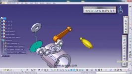 آموزش کتیا Catia  روش کار دستور flexible rigid sub assembly در محیط مونتاژ Assembly