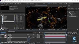 روش ساخت صحنه ای فضا پلاگین Element3D در افترافکت