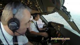 Boeing 747 Cockpit landing at Mexico City