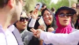 گفتگوی جذاب دیدنی هواداران روحانی رئیسی در مصلی