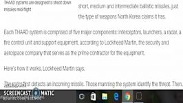US THAAD MISSILE DEFENSE SYSTEM IN SOUTH KOREA