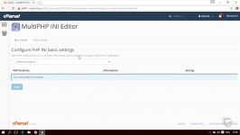 آموزش cPanel  قسمت 64 MultiPHP INI Editor