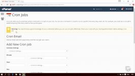 آموزش cPanel  قسمت 65 Cron Jobs