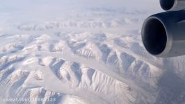 Lufthansa Boeing 747 8  spectacular flight over Greenland en route to Los Angeles
