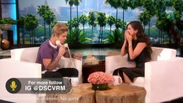 Justin Bieber And Selena Gomez on Ellen 2017