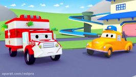 Carl the Super Truck is a TRAMPOLINE in Car City  Trucks Cartoon for kids