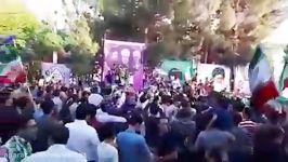 شادی پیروزی انتخاباتی روحانی در زادگاهش سرخه سمنان