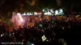 جشن پیروزی حامیان حسن روحانی دیسکو خیابانی در اصفهان
