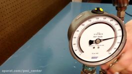 Calibration of a test gauge using a pressure gauge parator.