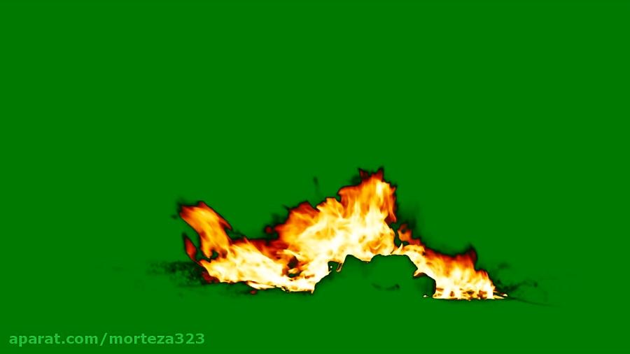 Big Fire Green Screen Torch HD AAE Fire at the Camera