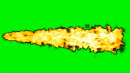 CG Flamethrower Fire Jet  Pre Keyed Stock Footage Green Screen FREE WITH DOWNL