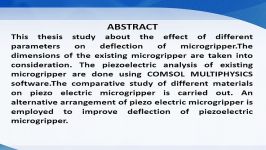 design and analysis of piezoelectric micro gripper