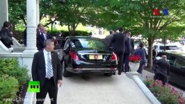 Keep your distance Erdogan observes clashes outside Turkish residence in Washington