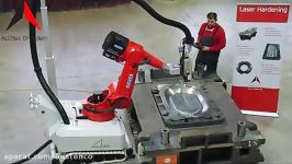 AL ROCK P224 mobile robot for laser hardening of metal surfaces.