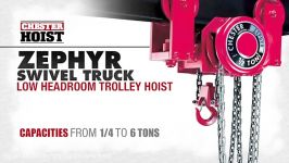 Chester Zephyr Swivel Truck Low Headroom Chain Hoist