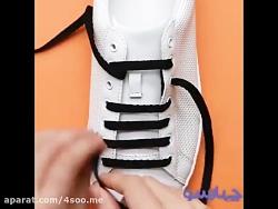آموزش بستن بندهای کفش کتانی