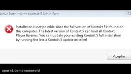 Installation is not possible since the full version of Kontakt... Solved 