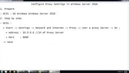 Configure Proxy Settings in Windows Server 2016