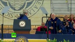 Pence speech at Notre Dame University marred by student walk out