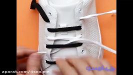 آموزش بستن بندهای کفش کتانی