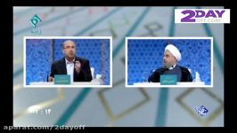 اتهام زنی های قالیباف وپاسخ روحانی درمناظره 22 اردیبهشت