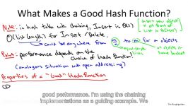 L10 3  Hash Tables Implementation Details Part II