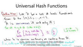 L11 2  Universal Hashing