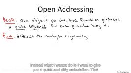 L11 4  Hash Table Performance with Open Addressing