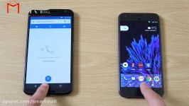 مقایسه دو گوشی Nexus 6 Google pixel XL روی اندروید 7 مقایسه سرعت زیرنوی