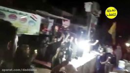 رقص پایکوبی حشد الشعبی بعد پیشروی در غرب موصل