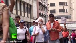 ‘Grandparents’ scuffle with police in anti govt demo in Venezuela