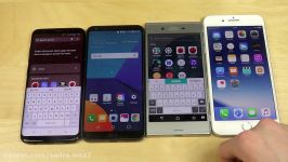 Samsung Galaxy S8 vs. iPhone 7 Plus vs. Sony Xperia XZ vs. LG G6  UI Comparison