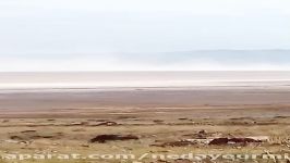 وقوع طوفان نمک در دریاچه ارومیه