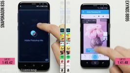 مقایسه سرعت Galaxy S8 نسخه اسنپ دراگون نسخه اگزینوس